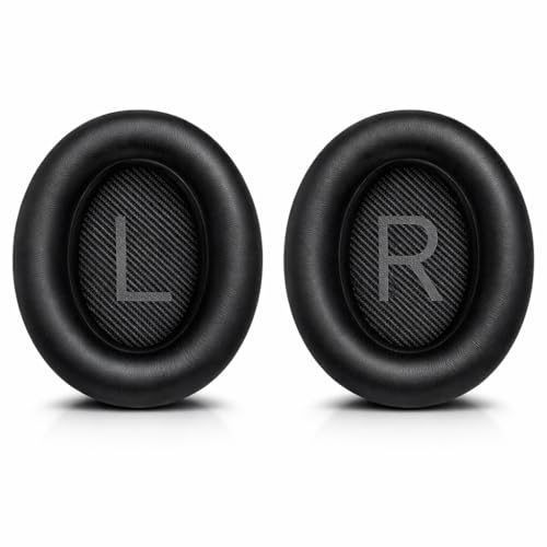 Mizi Professional Ear Pads Cushions Replacement for Bose QuietComfort 45 (QC45) Over-Ear Headphones, Ear Pads with Softer Protein Leather, Noise Isolation Memory Foam - Black - Image 1