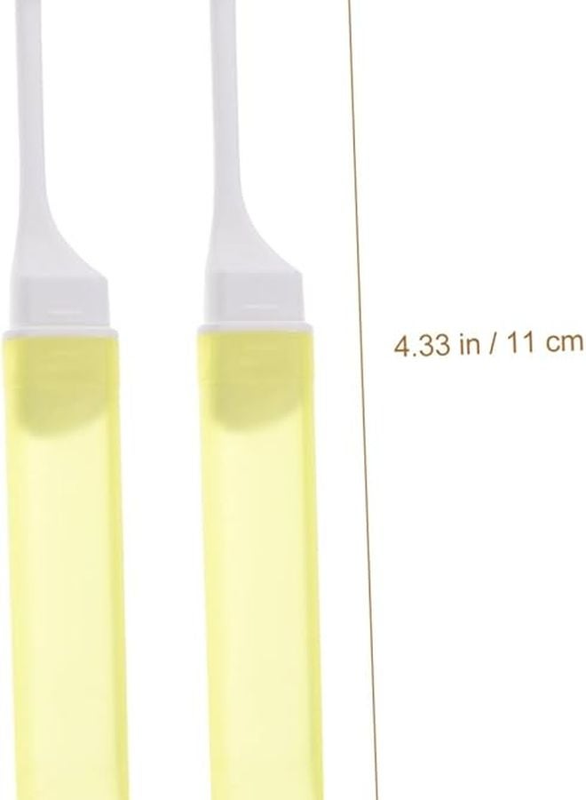 8 Pcs Portable Folding Toothbrush Natural Bristles For Travel Hotel Camping Random Color - Image 5