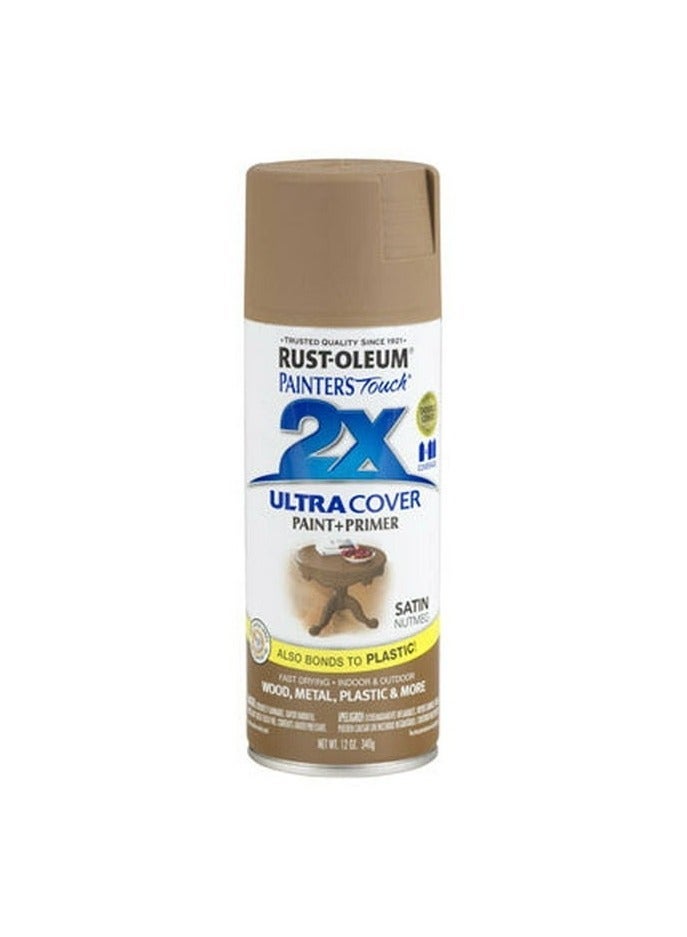 Painter's Touch 2x Satin Spray, 12 Oz (340G), Satin Nutmeg