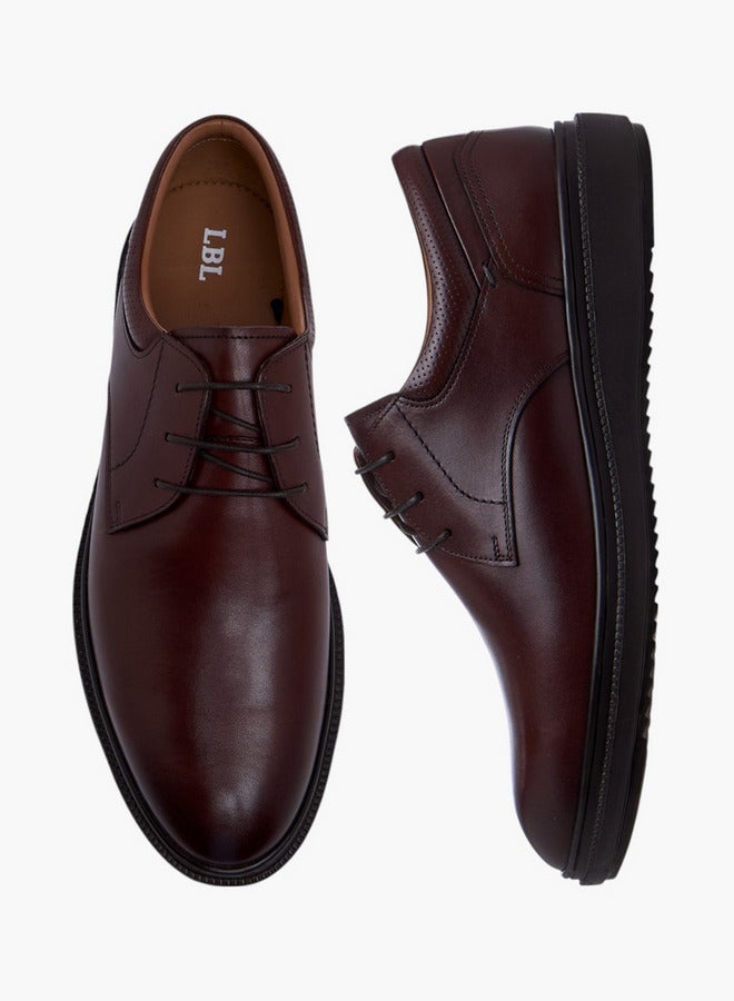 LBL by Shoexpress Solid Lace-Up Derby Shoes - Image 3
