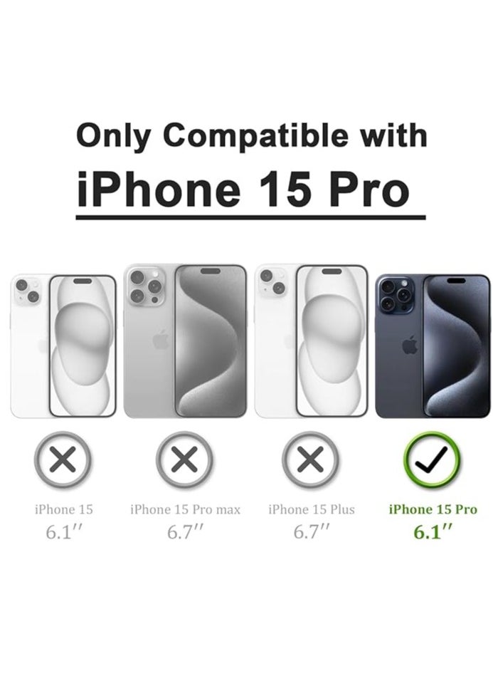Case - Magnetic for iPhone 15 Pro Case with MagSafe [Support Wireless Charging] Clear TPU Shockproof Protective Phone Cover for iPhone 15 Pro Case with Integrated Camera Lens Protector Blue - Image 1
