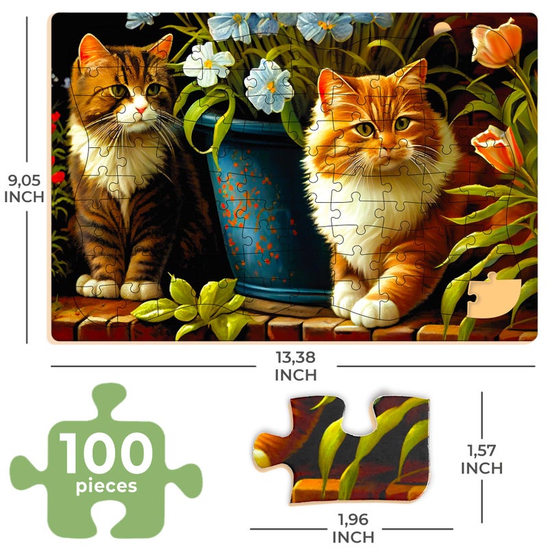 QUOKKA 100 Piece Dementia Activities for Adults  3 Set Dementia Puzzles for Elderly  Large Piece Gifts Products for Seniors  Alzheimers Jigsaw Puzzle Games for Adults with Beavers Cats and Dog - Image 3