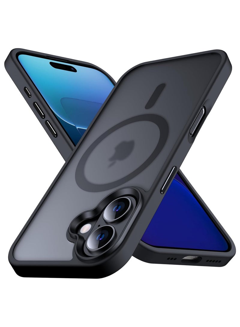 XLogix FrostX for iPhone 16 Case, Frosted Black - Slim Protective Cover with MagSafe Compatibility | Shockproof & Scratch-Resistant Design, FrostX Series - Image 1