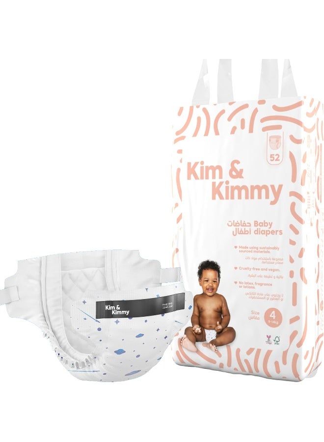 كيم آند كيمي حفاضات كيم آند كيمي مقاس 4 ، 9-14 كجم ، الكمية 52 - Image 1