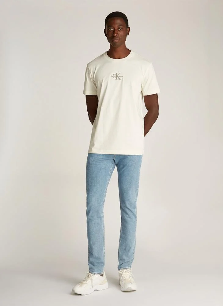 كالفن كلاين جينز Logo  Print Crew Neck T-Shirt