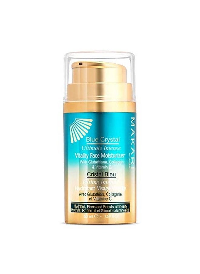 Makari - Ultimate Intense Blue Crystal Vitality Face Moisturizer | Face Cream With Collagen And Glutathione | Facial Moisturizer For Women And Men | Hydrating Face Lotion With Sunflower Seed Oil (50 Ml) - Image 1