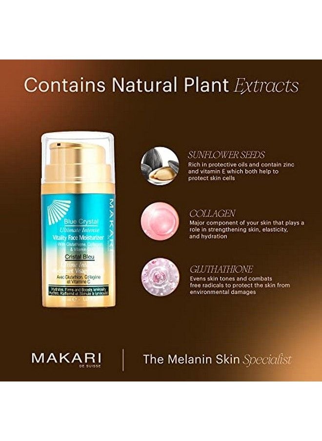 Makari - Ultimate Intense Blue Crystal Vitality Face Moisturizer | Face Cream With Collagen And Glutathione | Facial Moisturizer For Women And Men | Hydrating Face Lotion With Sunflower Seed Oil (50 Ml) - Image 1