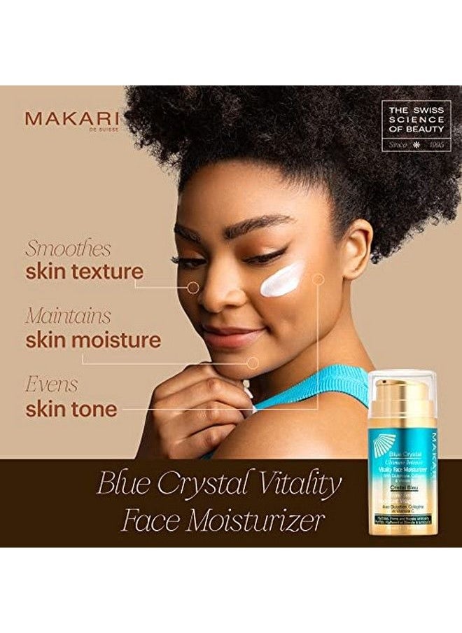 Makari - Ultimate Intense Blue Crystal Vitality Face Moisturizer | Face Cream With Collagen And Glutathione | Facial Moisturizer For Women And Men | Hydrating Face Lotion With Sunflower Seed Oil (50 Ml) - Image 1