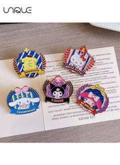 Unique 5 Pieces Sanrio Brooch Set - KT Cat - Yugui Dog - Kulomi - Pudding Dog - Melody Cartoon Brooch - Sweater - Shirt Jacket - Backpack Accessories - DIY Crafts  - Image 4