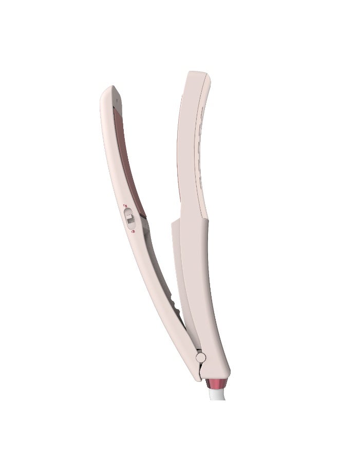 porodo Dual Mode Hair Straightener With Detachable Hot Comb / 3 Temperature Levels / 360° Swivel Cord / Auto Safety Shut‐off / PTC Quick Heating Brush / 160°C,180°C,200°C Temperature Control - Pink - Image 5