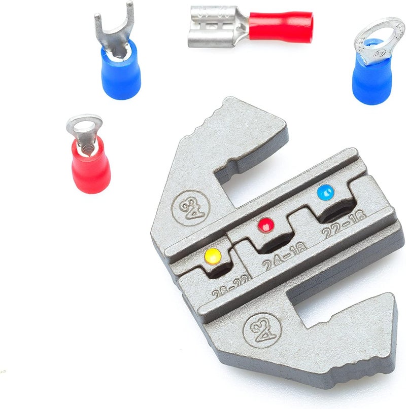 Wirefy Crimping Die for Small-Diameter Insulated Terminals 26-16 AWG | Quick-Change Interchangeable Die for Crimping Tool System - Image 1