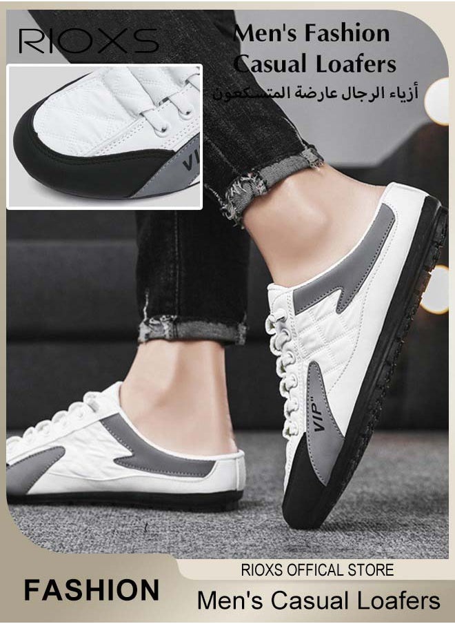 RIOXS Men's Fashion Casual Loafers Slip On Walking Soprts Shoes Summer Closed Toes Comfortable Soft Slippers  - Image 2