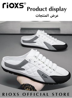 RIOXS Men's Fashion Casual Loafers Slip On Walking Soprts Shoes Summer Closed Toes Comfortable Soft Slippers  - Image 5