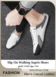 RIOXS Men's Fashion Casual Loafers Slip On Walking Soprts Shoes Summer Closed Toes Comfortable Soft Slippers  - Image 1