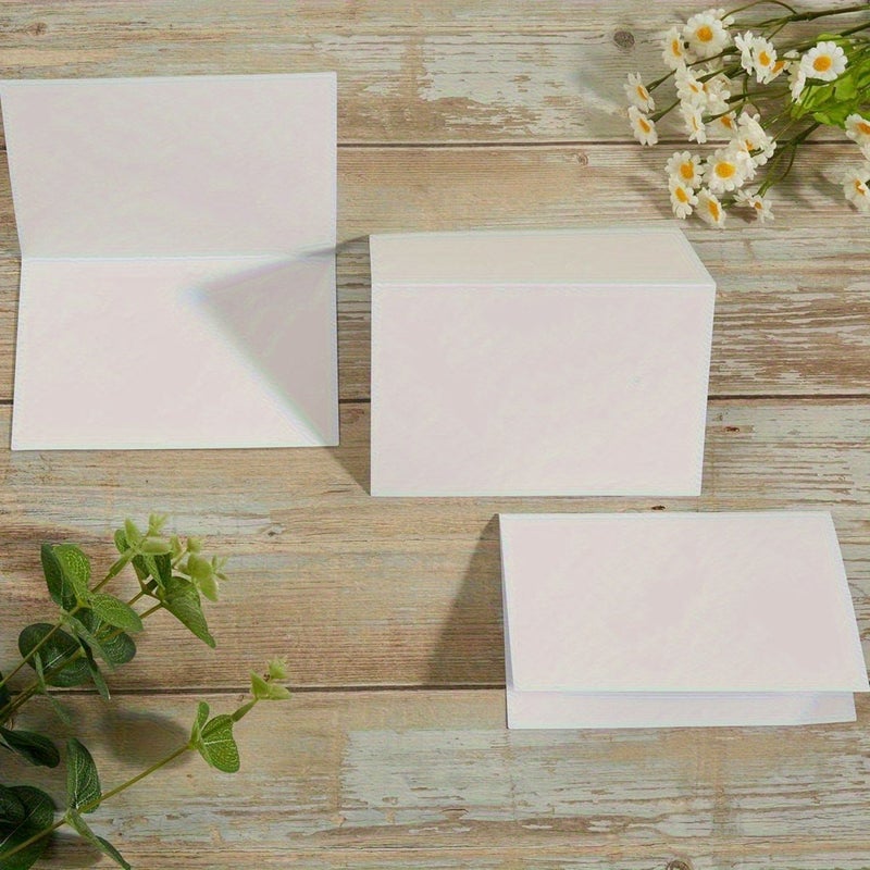 White 50 Blank Greeting Cards 4x6 Folded Paper for Invitations Thank You - Image 4