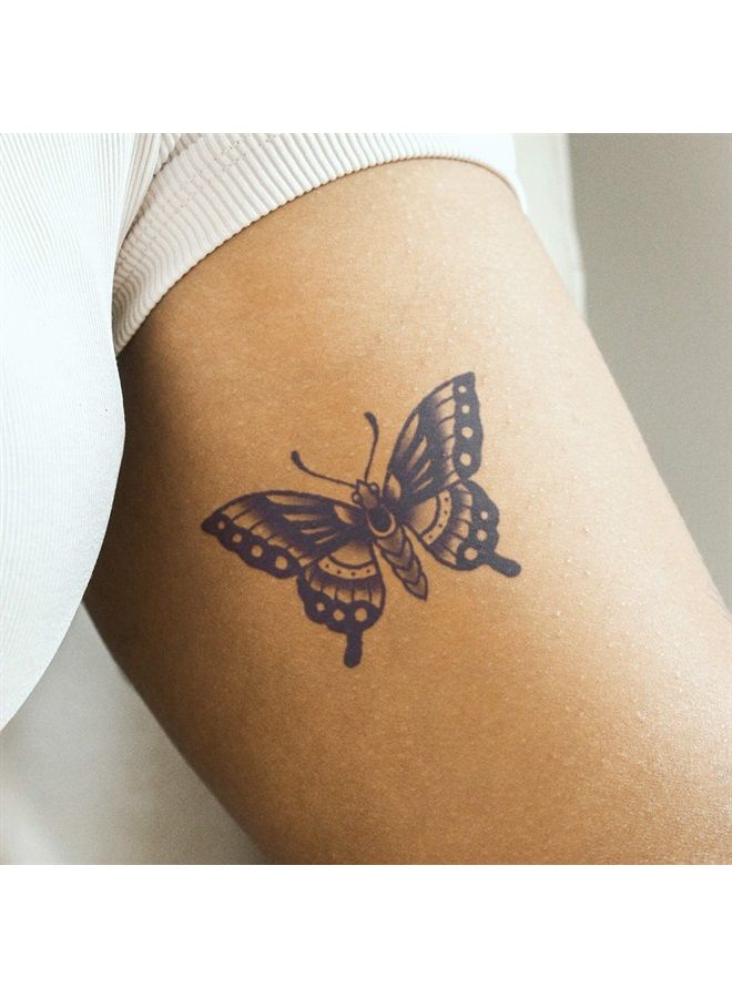 inkbox Inkbox Temporary Tattoos, Semi-Permanent Tattoo, One Premium Easy Long Lasting, Water-Resistant Temp Tattoo with For Now Ink - Lasts 1-2 Weeks, Butterfly Tattoo, 3 x 3 in, Fluttery  - Image 4