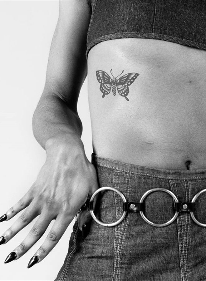 inkbox Inkbox Temporary Tattoos, Semi-Permanent Tattoo, One Premium Easy Long Lasting, Water-Resistant Temp Tattoo with For Now Ink - Lasts 1-2 Weeks, Butterfly Tattoo, 3 x 3 in, Fluttery  - Image 2