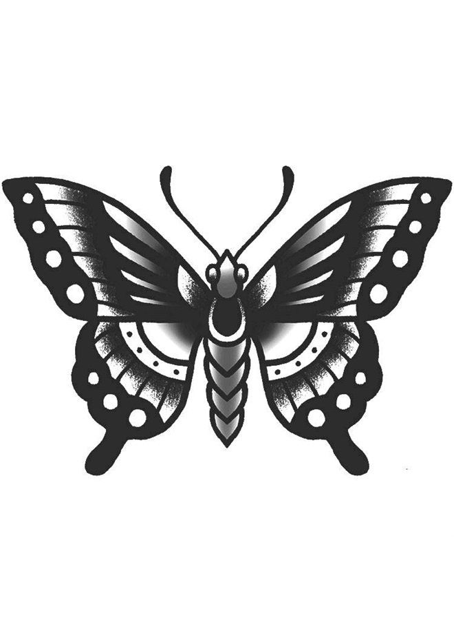 inkbox Inkbox Temporary Tattoos, Semi-Permanent Tattoo, One Premium Easy Long Lasting, Water-Resistant Temp Tattoo with For Now Ink - Lasts 1-2 Weeks, Butterfly Tattoo, 3 x 3 in, Fluttery  - Image 3