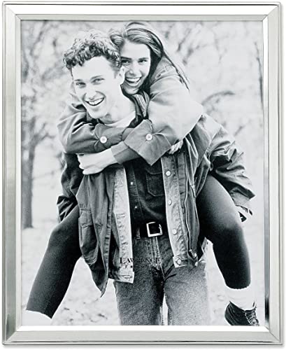 Lawrence Frames Brushed Silver Plated Metal Picture Frame, 8x10 - Image 3
