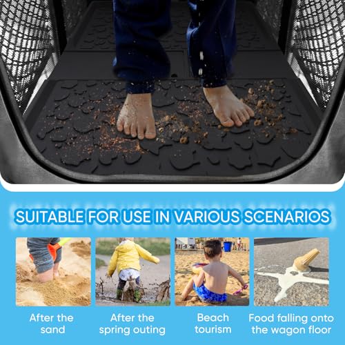 Myvikcar All Weather Mat for Wrangler Deluxe 4 Seater Stroller Wagon,Myvikcar Insert Floor Protect Pad 31.5x22'' (Black) - Image 5