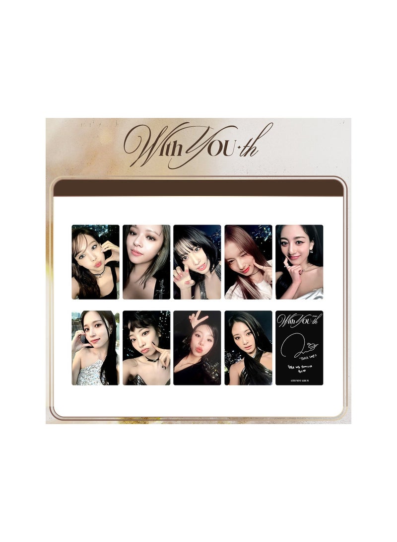 NIBEMINENT 9 Pcs Kpop TWICE With YOU-th Lomo Cards Card For Fans Collection Gifts