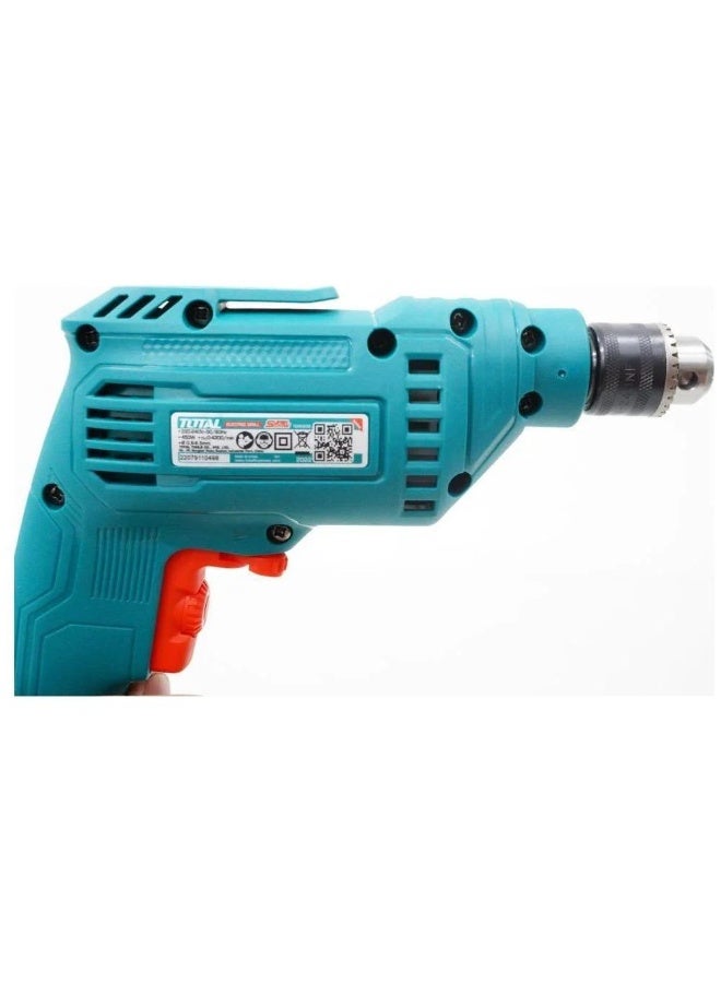 TOTAL TD45656 Corded Electric Drill 450W, 6.5mm Drilling Capacity, Variable Speed up to 4300 RPM, Forward and Reverse Function, 220–240V - Image 3