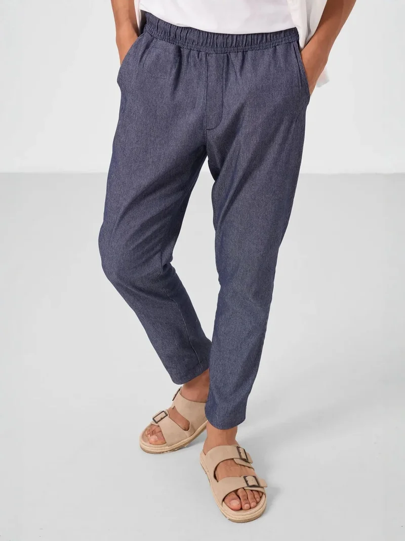 تومي لايف TOMMY Men's Straight-Leg Gabardine Chinos