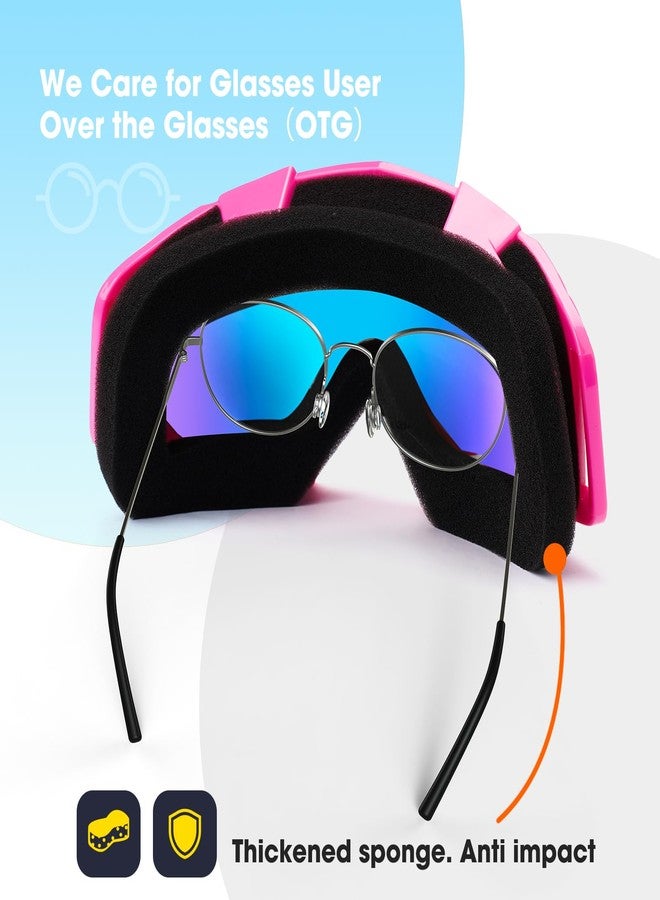 Braylin Adult Ski Goggles, 2-Pack Snowboard Goggles for Youth, Teens, Men & Women, Wide View Snowmobile Goggles - Image 4