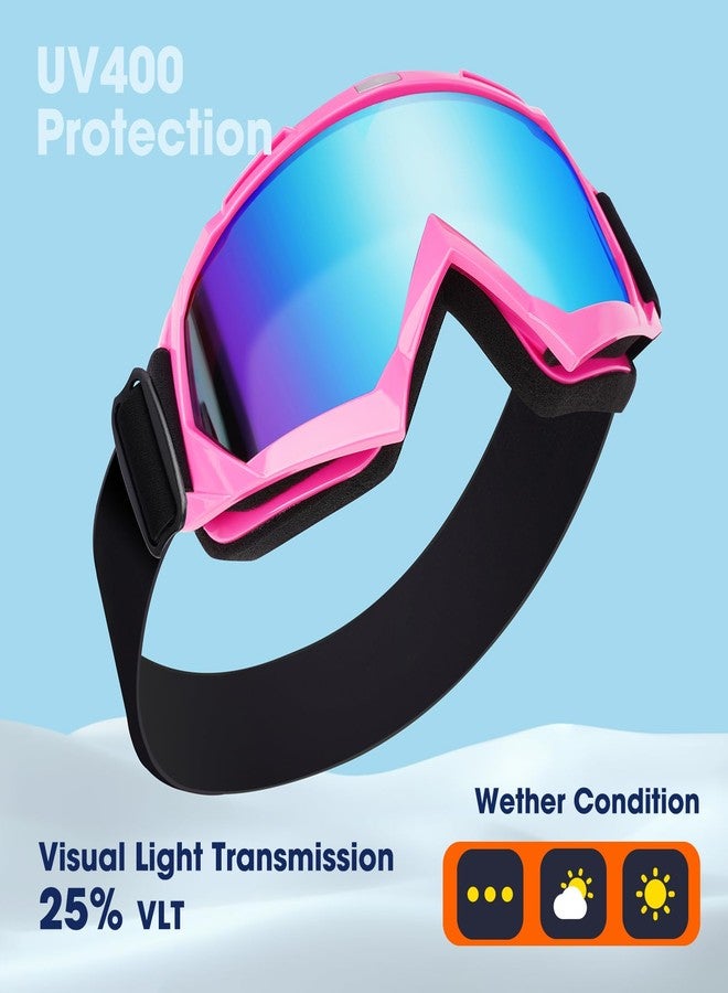 Braylin Adult Ski Goggles, 2-Pack Snowboard Goggles for Youth, Teens, Men & Women, Wide View Snowmobile Goggles - Image 3