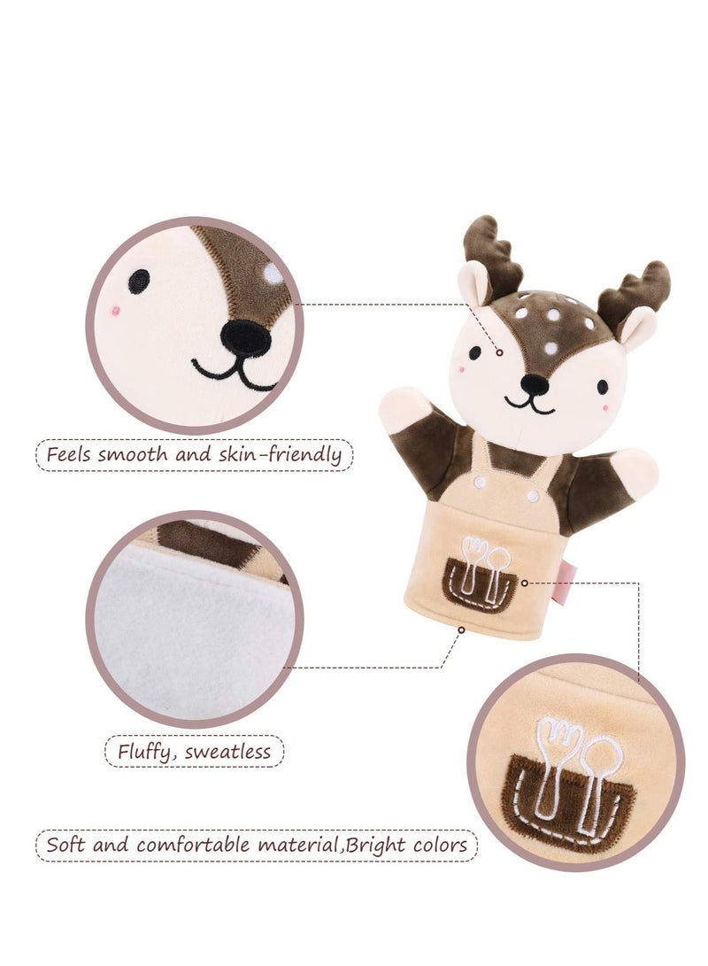 سيوسي أفخم الحيوانات فنجر الدمى اللعب دمية اليد للأطفال الصغار 1 3 أيدي ناعمة فنجر الدمى لعبة للأطفال المصابين بالتوحد الآباء الأسرة العظيمة يتحدثون قصة الأولاد مجموعة - Image 5