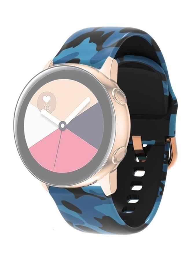 NIBEMINENT Replacement Strap for Samsung Galaxy Watch 42mm Blue Camouflage - Image 1