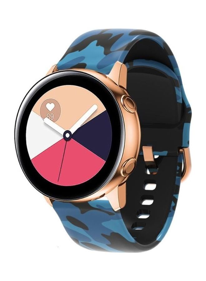 NIBEMINENT Replacement Strap for Samsung Galaxy Watch 42mm Blue Camouflage - Image 3