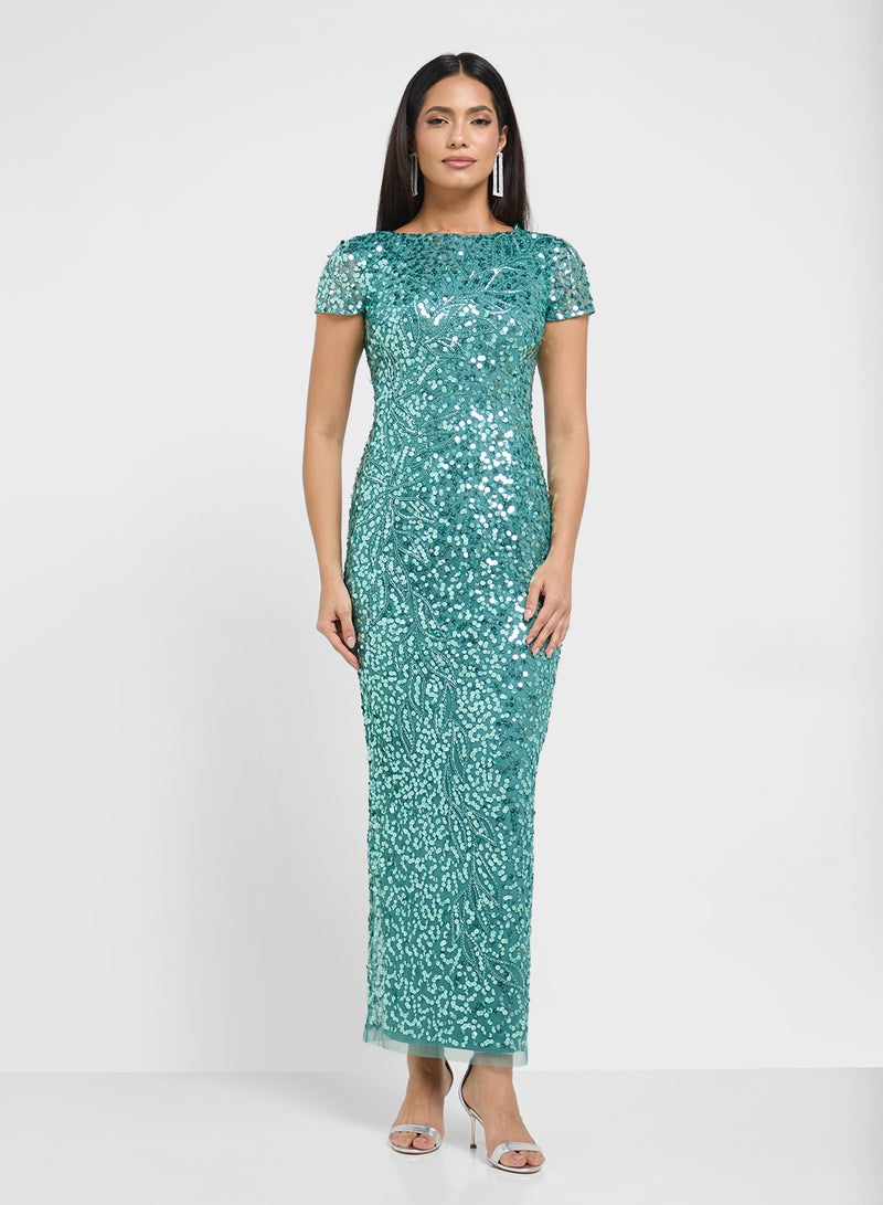 Adrianna Papell Sequin Sheath Dress - Image 4