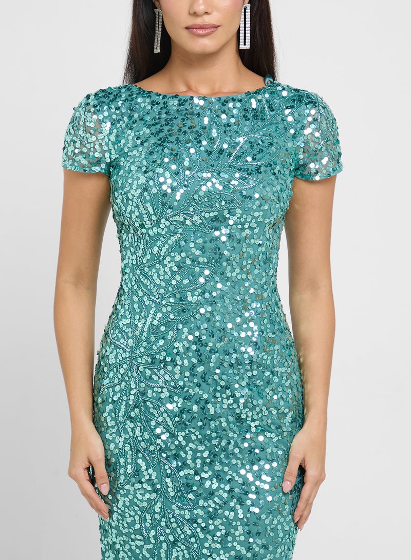 Adrianna Papell Sequin Sheath Dress - Image 3