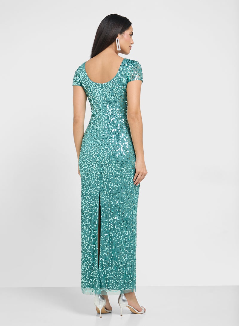 Adrianna Papell Sequin Sheath Dress - Image 2