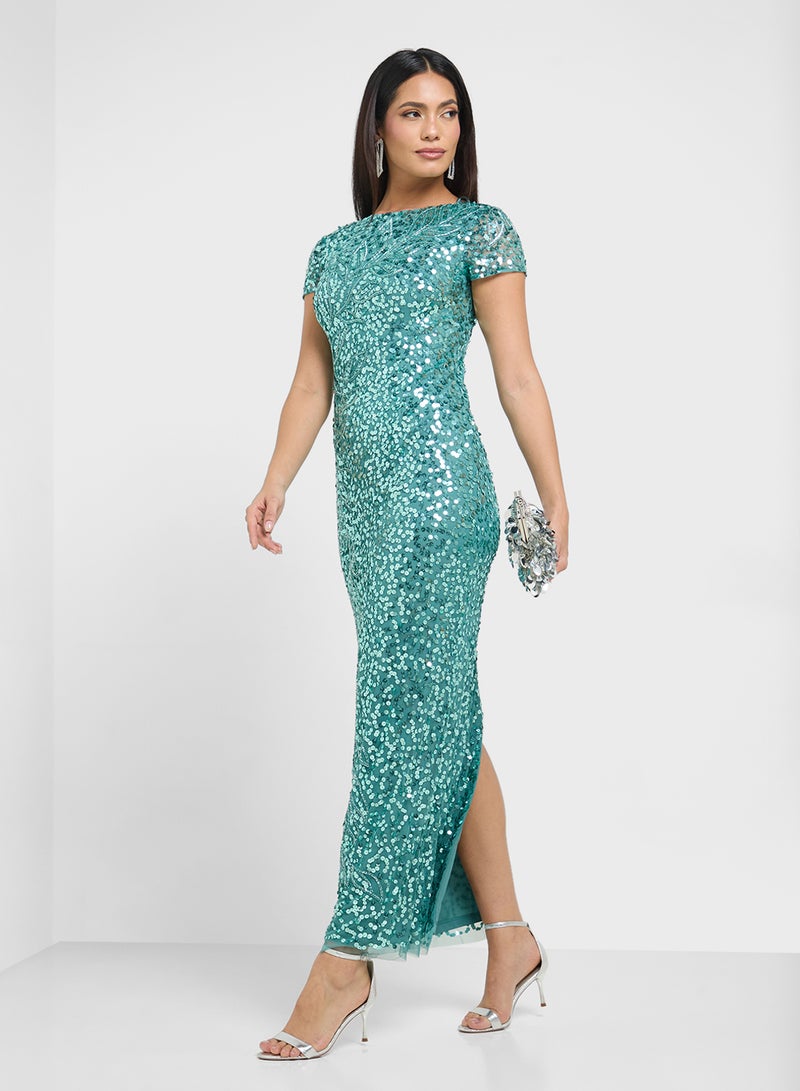 Adrianna Papell Sequin Sheath Dress - Image 1