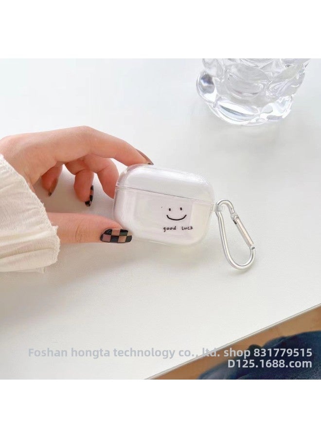 Digital Computer/iphone Protective Case - Fashionable Stylish Design Multiple Colors Available-Color:Good Luck Smiley Carabiner Independent Packaging-Applicable Model:Airpods 4th Generation - Image 1
