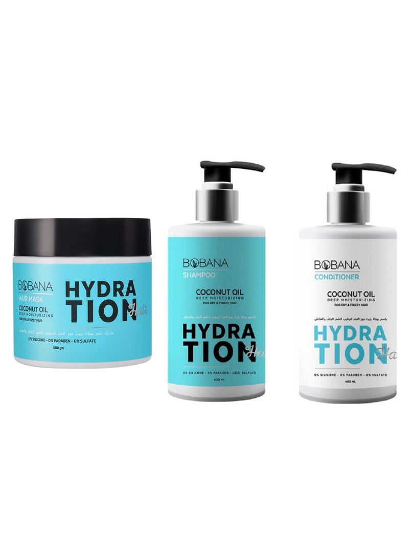 BOBANA Hydration Coconut Oil Shampoo, Conditioner and Hair Mask  - Image 1