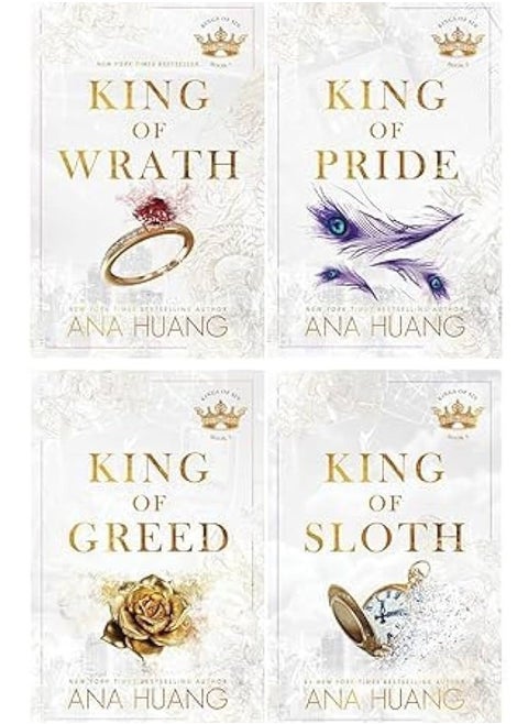 Kings of Sin Series 4 Books Collection Set By Ana Huang (King of Wrath, King of Pride, King of Greed and King of Sloth)