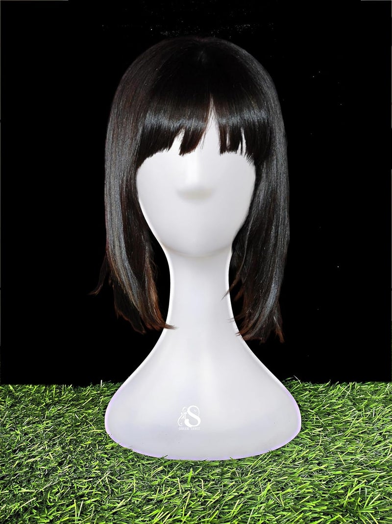 SOHAM SHREE   Female Head Mannequin  Egg Face Head Dummy  Display Stand Face for Hair Wig Eye Glasses Hat Model Stand Scarf Cap Mannequin Head Plastic Photography Props Display Stand White - Image 4