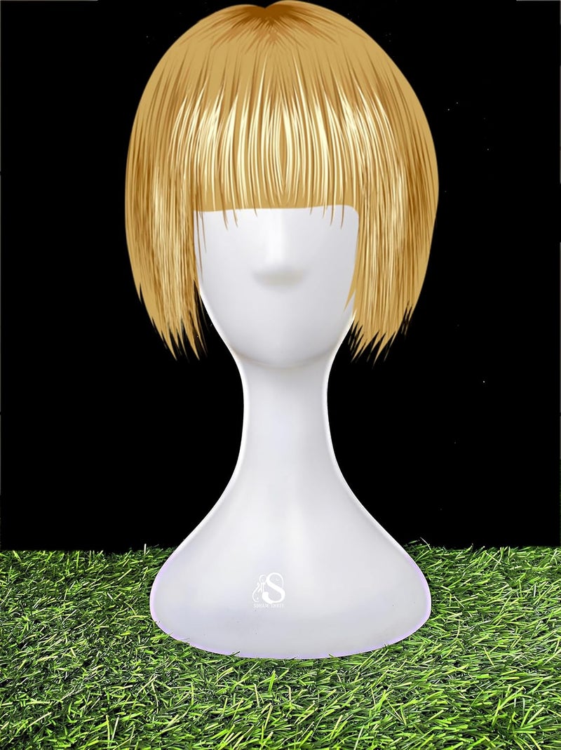 SOHAM SHREE   Female Head Mannequin  Egg Face Head Dummy  Display Stand Face for Hair Wig Eye Glasses Hat Model Stand Scarf Cap Mannequin Head Plastic Photography Props Display Stand White - Image 5