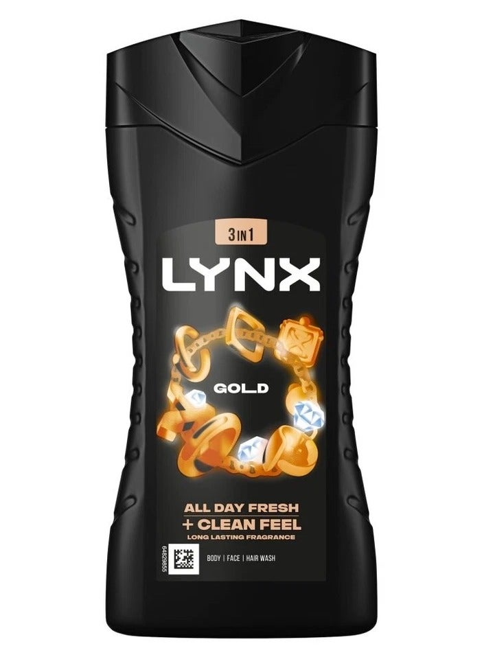 lynx جل استحمام معطر منعش لينكس جولد 12 ساعة، 500 مل