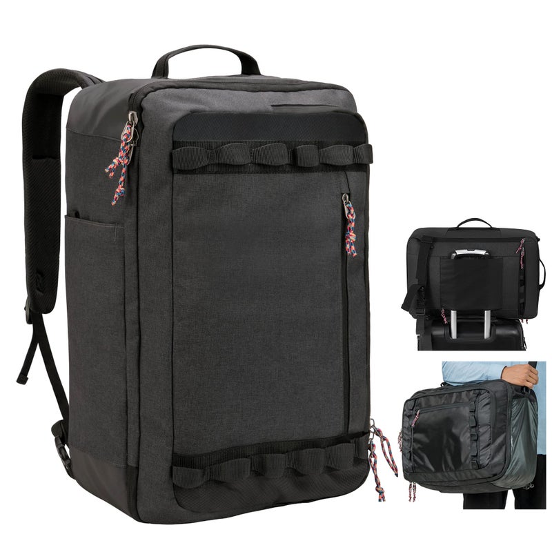 TRAILKICKER Travel Backpack Flight Approved Carry On Backpack Water Resistant Weekender Bag (Grey) - Image 3