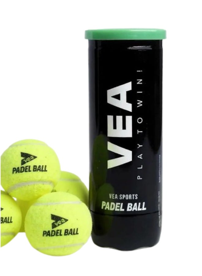 VEA Padel Balls – 1 Tube (3 Balls)