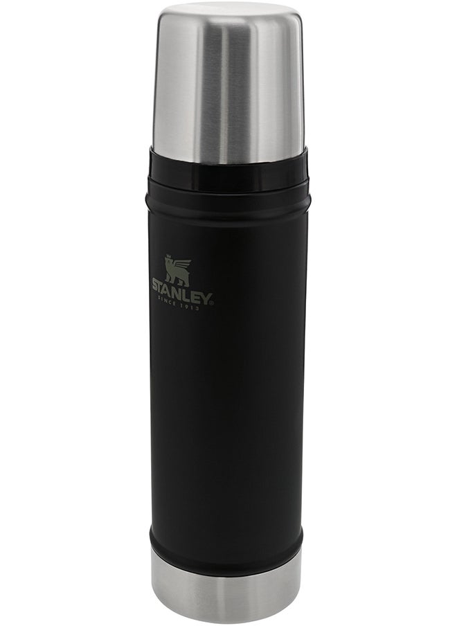 Stanley - Classic Legendary Bottle 0.47L / 16OZ Matte Black – BPA FREE Stainless Steel Thermos | Keeps Cold or Hot for 15 Hours | Leakproof Lid Doubles as Cup | Dishwasher Safe | Lifetime Warranty - Image 1