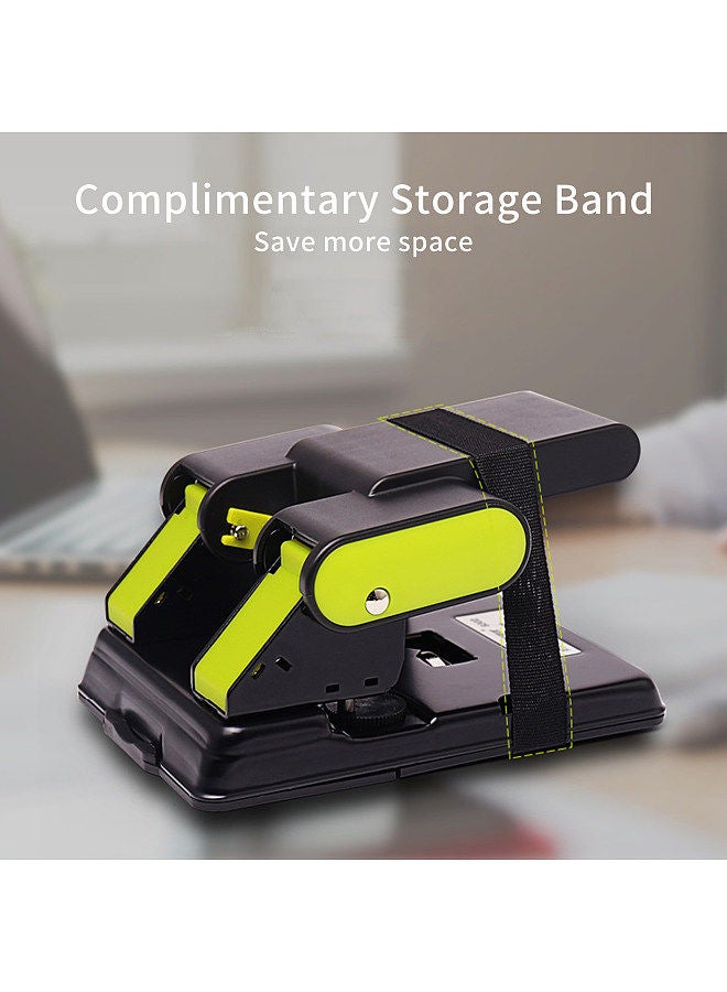 Kw-trio 2-Hole Paper Punch Handheld Metal Hole Puncher Adjustable Hole Distance 70mm/80mm 70 Sheet Capacity 6mm for A4/ A3 / A5/ A6 / B4 / B5 / B6 / B7 Notebook Scrapbook Diary Planner  - Image 5