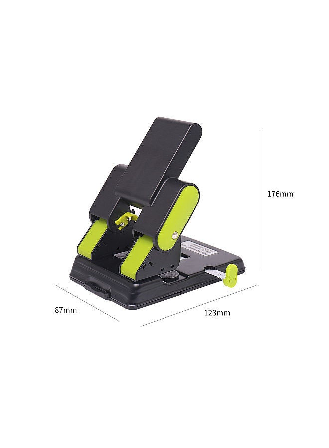 Kw-trio 2-Hole Paper Punch Handheld Metal Hole Puncher Adjustable Hole Distance 70mm/80mm 70 Sheet Capacity 6mm for A4/ A3 / A5/ A6 / B4 / B5 / B6 / B7 Notebook Scrapbook Diary Planner  - Image 3