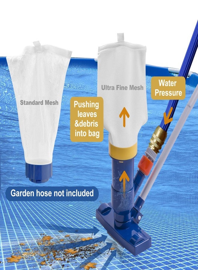 POOLAZA Pool Vacuum Bag Replacement for POOLAZA Pool Vacuum Jet Cleaner T3310 Series (1 Standard Mesh, 1 Fine Mesh) - Image 5