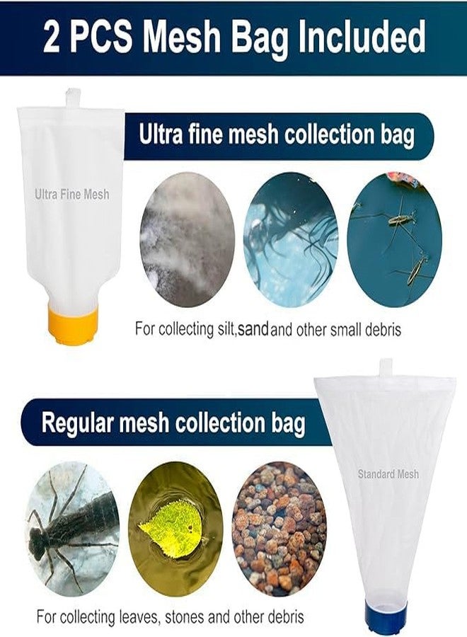 POOLAZA Pool Vacuum Bag Replacement for POOLAZA Pool Vacuum Jet Cleaner T3310 Series (1 Standard Mesh, 1 Fine Mesh) - Image 2