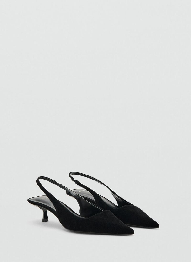 MANGO Velvet heeled shoes - Image 2